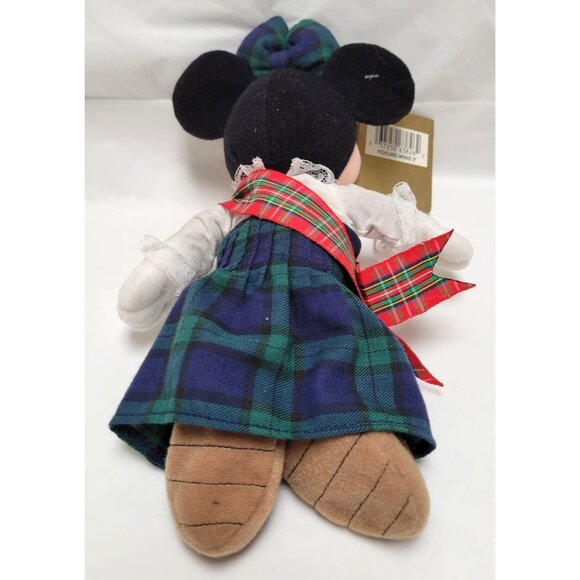 Vintage Disney Store Highland Minnie Mouse 9" Beanbag Plush Doll Tag NOS - Lot B - Picture 9 of 10